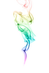 Obraz na płótnie Canvas colorful smoke on white