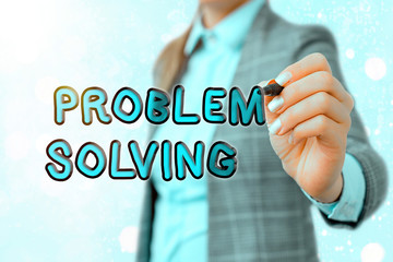 Word writing text Problem Solving. Business photo showcasing process of finding solutions to...