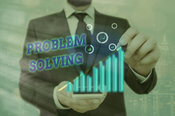 Word writing text Problem Solving. Business photo showcasing process of finding solutions to...