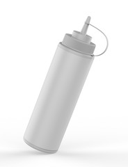 Blank Plastic Ketchup and Sauce Bottle For branding and mock up, 3d render illustration.