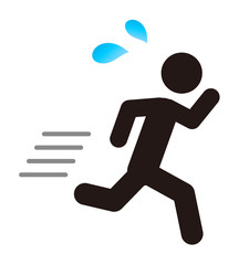 走る人