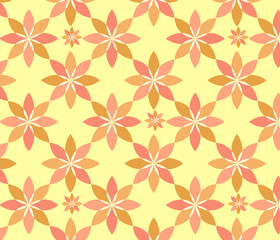Seamless Flower Pattern Yellow Background - Textile - Background - Wallpaper
