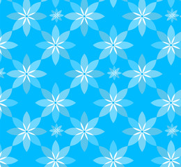 Seamless Flower Pattern Blue Background - Textile - Background - Wallpaper