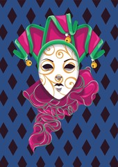 venetian jester mask