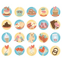 set of love icons