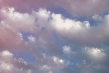 Obraz premium Bright color evening or morning cloudy sky.