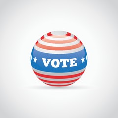 USA vote badge illustration.