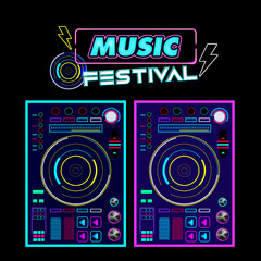Cyber Retro Music Festival logo and graphic