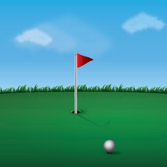 Obraz premium A golf pole illustration.