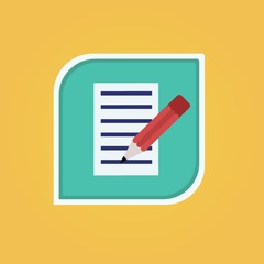 Document and pencil icon