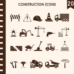 collection of construction icons