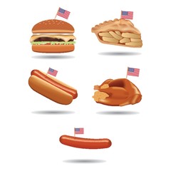 food with american flags