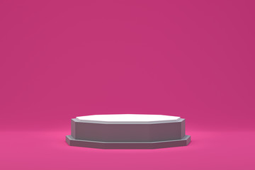 3d rendering,Podium minimal abstract background for cosmetic product presentation, Abstract geometric shape