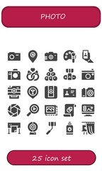 Modern Simple Set of photo Vector filled Icons
