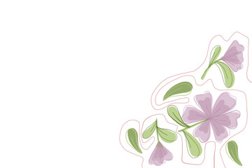 Spring flower illustration copy space background