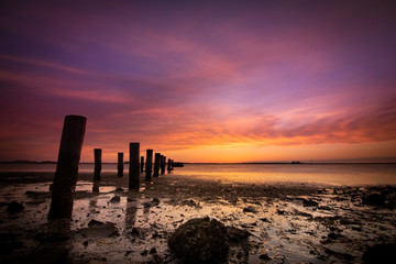 sunset at the beach