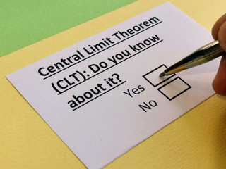 A person is answering question about central limit theorem.