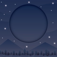 A night sky illustration.