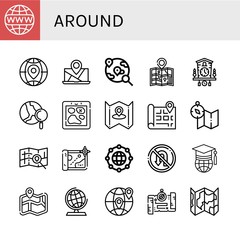 around simple icons set