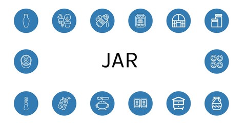 Set of jar icons