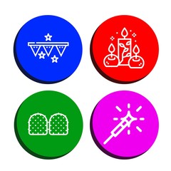 christmas simple icons set