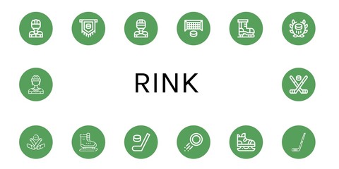 rink simple icons set
