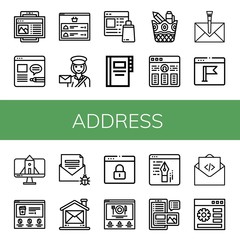 Set of address icons