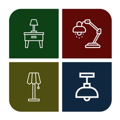 incandescent simple icons set