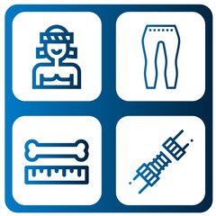 knee simple icons set