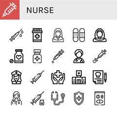 nurse icon set