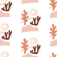 Modern Natural Abstractions seamless pattern