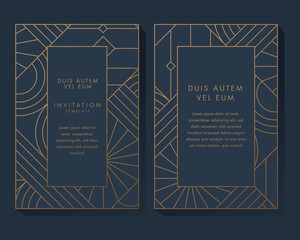 Blue and Gold Invitation Design