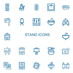Editable 22 stand icons for web and mobile