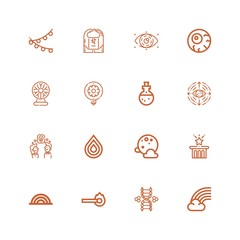 Editable 16 bright icons for web and mobile