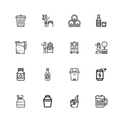 Editable 16 can icons for web and mobile