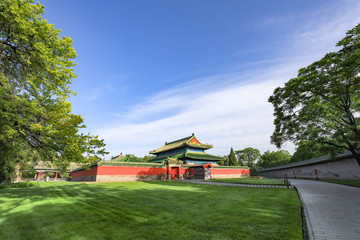 North slaughterhouse in Tiantan Park, Beijing, China. Beijing Tiantan Park North slaughter animal Pavilion.