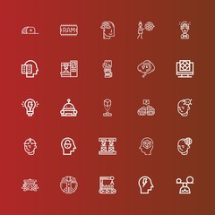 Editable 25 intelligence icons for web and mobile