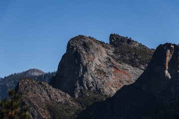 mountain peak in yosemite