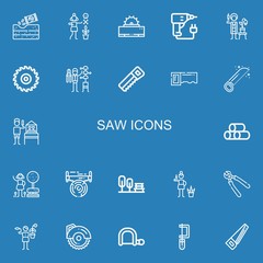 Editable 22 saw icons for web and mobile