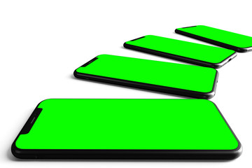 Mock up of smartphone - 3d rendering