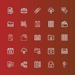 Editable 25 binder icons for web and mobile