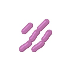 Lactococcus bacteria flat icon, vector sign, Virus cells, bacteria colorful pictogram isolated on white. Symbol, logo illustration. Flat style design