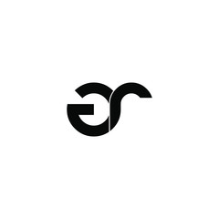 gr letter original monogram logo design
