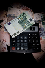 calculator and money