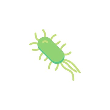 E. Coli Bacteria Infection flat icon, vector sign, Escherichia coli colorful pictogram isolated on white. Symbol, logo illustration. Flat style design