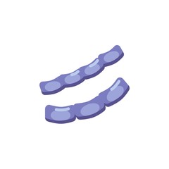 Anthrax bacillus flat icon, vector sign, Anthrax bacteria colorful pictogram isolated on white. Symbol, logo illustration. Flat style design