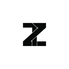 tz letter original monogram logo design
