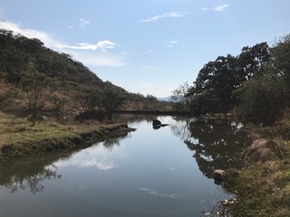 lake and mountains