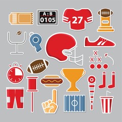set of american football icons