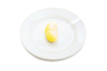 Durian, King of fruits, durian on white background.